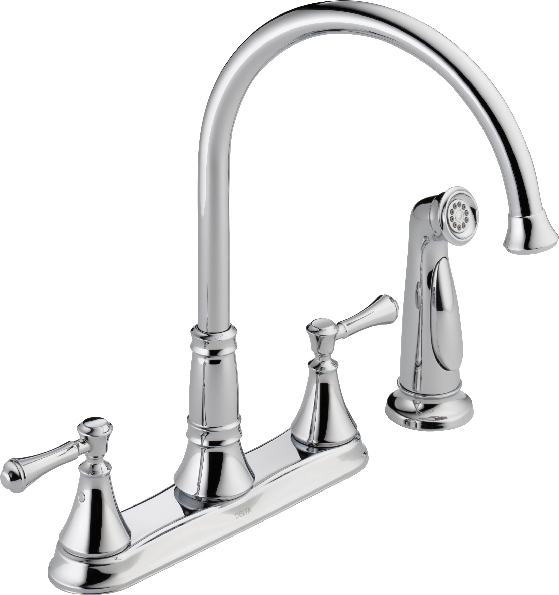 Delta-Delex-Brizo | 2497LF | 2497LF Chrome Delta Cassidy: Two Handle Kitchen Faucet With Spray