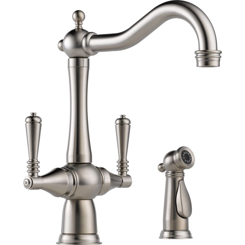 Delta-Delex-Brizo | 62136LF-SS | BRIZO 62136LF-SS TRESA 2-HANDLE KITCHEN FAUCET WITH SIDE SPRAY STAINLESS STEEL 