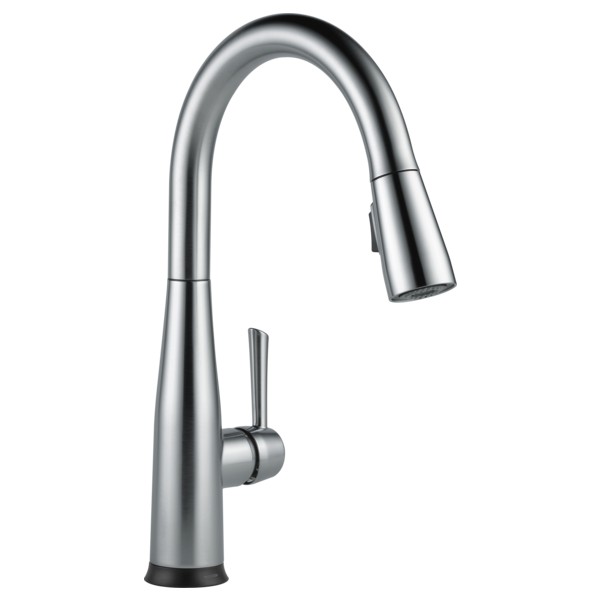 Delta-Delex-Brizo | 9113T-AR-DST | 9113T-AR-DST ARCTIC STAINLESS DELTA ESSA: SINGLE HANDLE PULL-DOWN KITCHEN FAUCET WITH TOUCH2O SINGLE HANDLE BLADE