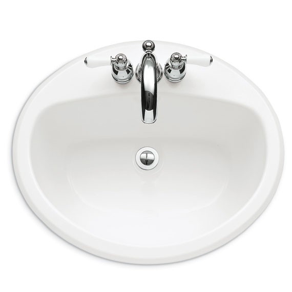American Standard | 3420.001.020 | *AMERICAN STANDARD 3420.001.020 AFFINITY DROP-IN LAVATORY.  CENTER FAUCET HOLE ONLY.  COLOR: WHITE