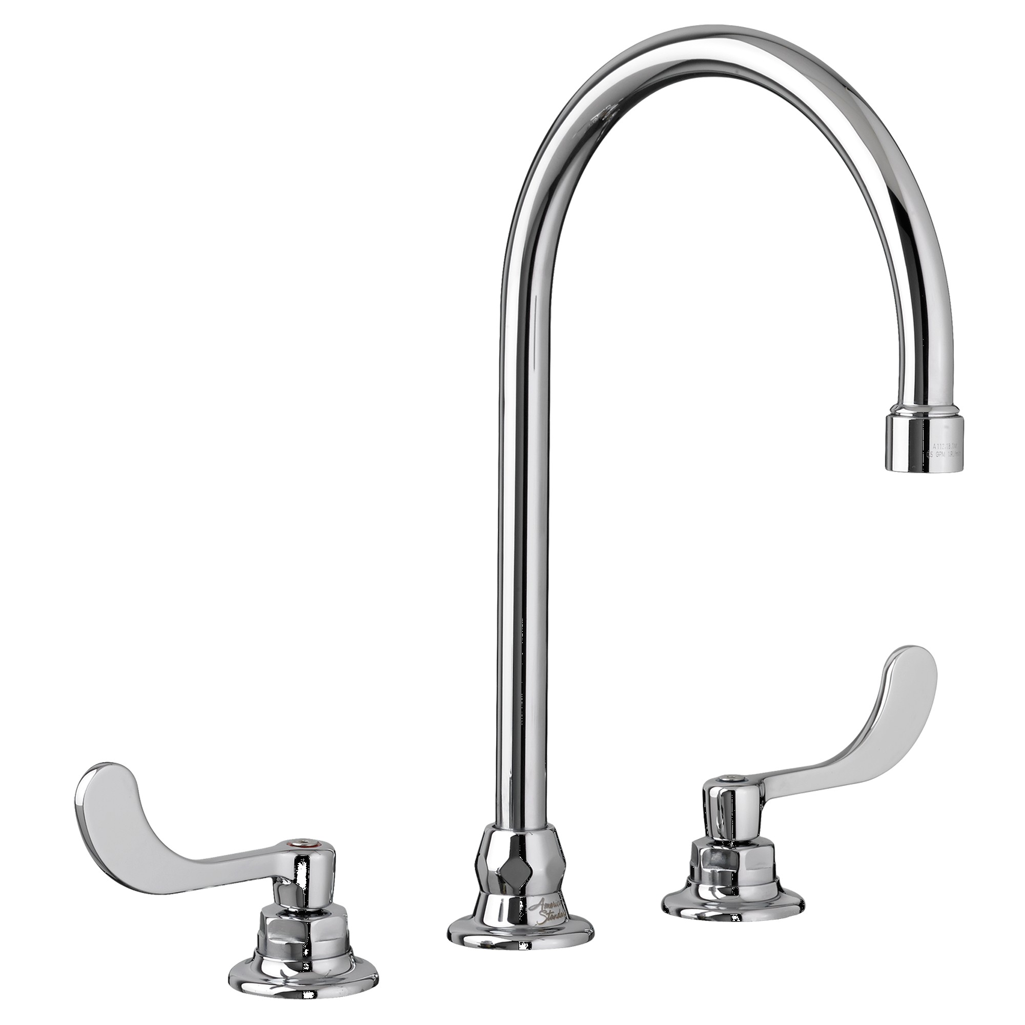 American Standard | 6540.277.002 | AMERICAN STANDARD 6540.277 MONTERREY WIDESPREAD GOOSENECK FAUCET CP 002 POLISHED CHROME WITH WRIST BLADE HANDLES .5GPM