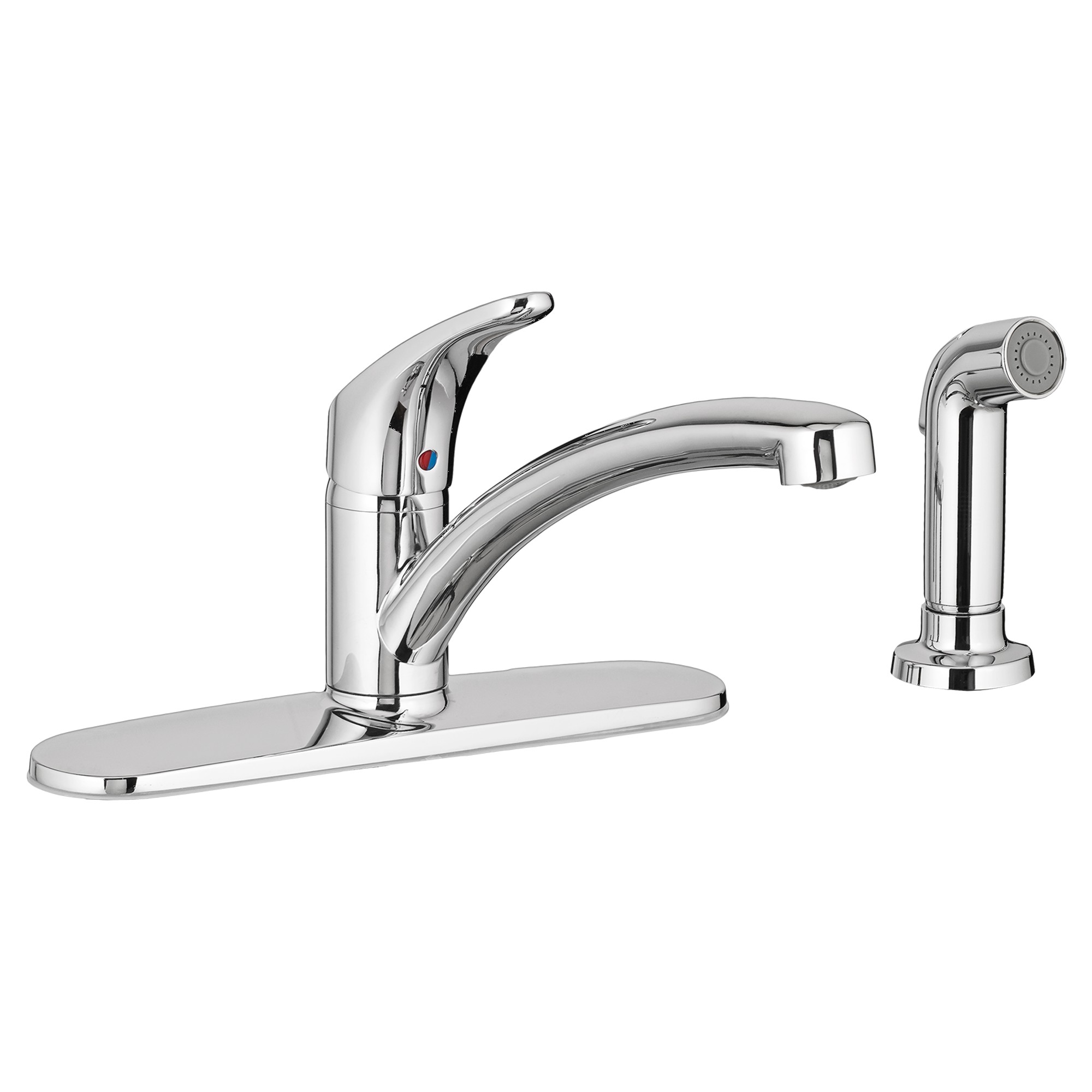 American Standard | 7074.040.002 | AMERICAN STANDARD 7074.040 COLONY PRO 1-HANDLE 4-HOLE KITCHEN FAUCET WITH SIDE SPRAY CP 002 POLISHED CHROME