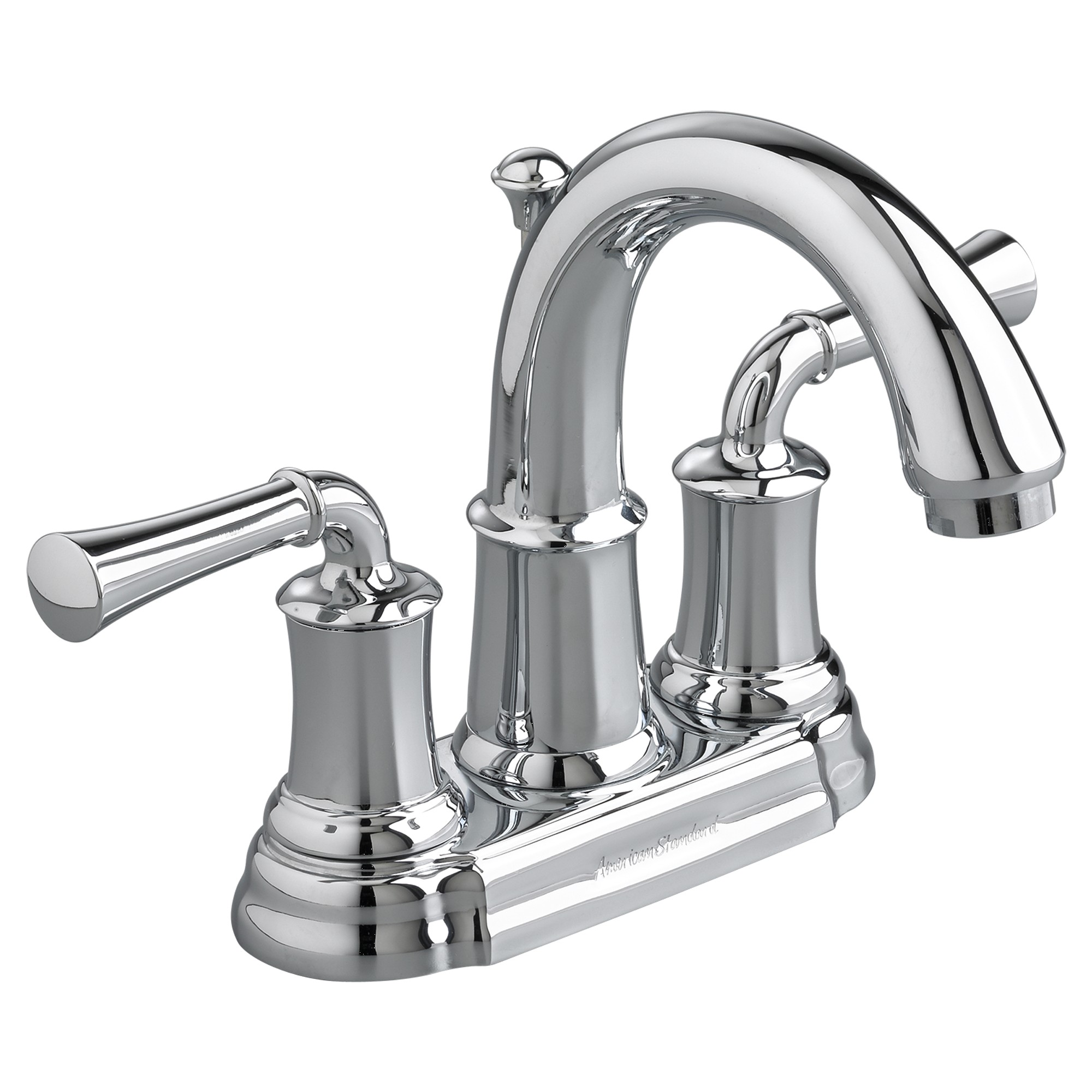 American Standard | 7420.201.002 | AMERICAN STANDARD 7420.201 PORTSMOUTH CENTERSET LAVATORY FAUCET WITH POP-UP DRAIN & LEVER HANDLES CP 002 CHROME
