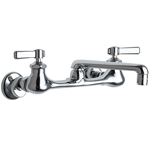 Chicago Faucet | 540-LDABCP | CHICAGO FAUCETS 540-LDABCP WALL-MOUNT SINK FAUCET CP CHROME LESS SOAP DISH LF