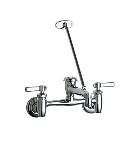 Chicago Faucet | 897-CP | CHICAGO FAUCETS 897-CP COMBINATION SERVICE SINK FAUCET WITH VACUUM BREAKER SPOUT & PAIL HOOK CHROME PLATED