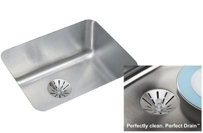 Elkay | ELUH1814PD | ELKAY ELUH1814PD GOURMET UNDERMOUNT STAINLESS STEEL SINK WITH PERFECT DRAIN.  LUSTROUS HIGHLIGHTED SATIN FINISH