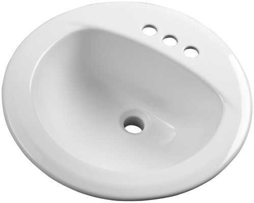 Gerber | G0012884CH | GERBER 12-884-CH MAXWELL 19 ROUND 4 DROP-IN LAVATORY WH WHITE