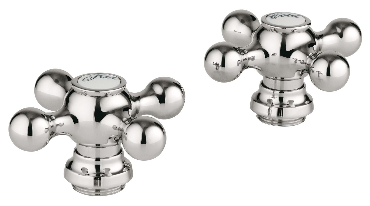 Grohe | 18731BE0 | GROHE 18.731.BE0 SEABURY CROSS HANDLES (1 PAIR) STERLING