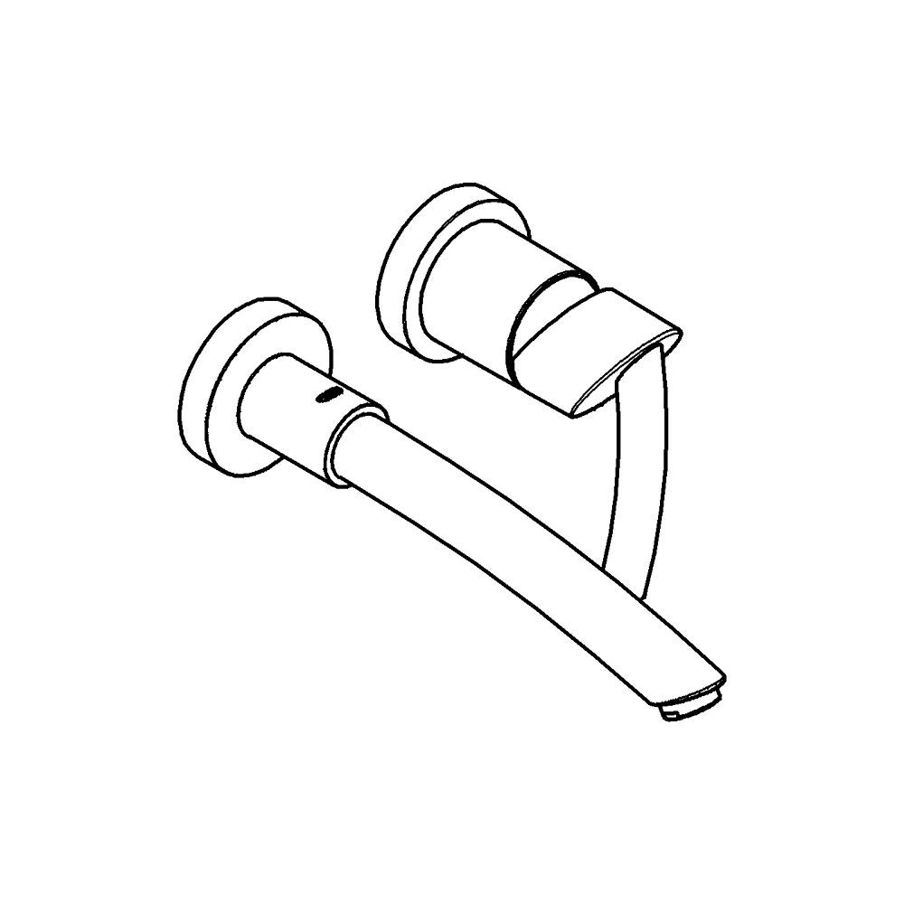 Grohe | 19294EN0 | *GROHE 19.294.EN0 TENSO 2-HOLE WALL-MOUNT VESSEL FAUCET TRIM ONLY.  INFINITY BRUSHED NICKEL FINISH