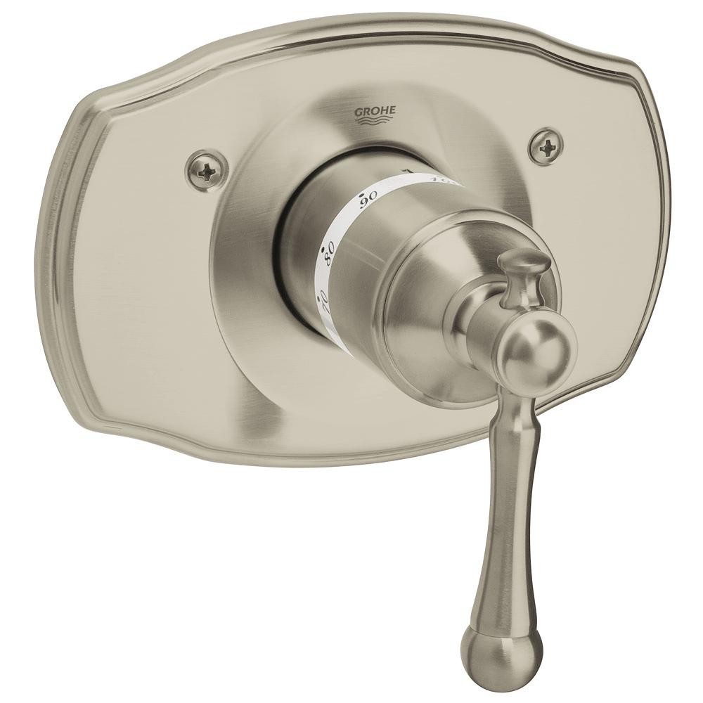 Grohe | 19327EN0 | *GROHE 19.327.EN0 BRIDGEFORD THERMOSTATIC VALVE TRIM ONLY.  INFINITY BRUSHED NICKEL FINISH 