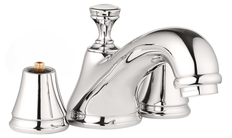 Grohe | 20122BE0 | *GROHE 20.122.BE0 SEABURY MINI-WIDESET FAUCET LESS HANDLES.  WITH POP-UP DRAIN.  POLISHED NICKEL FINISH