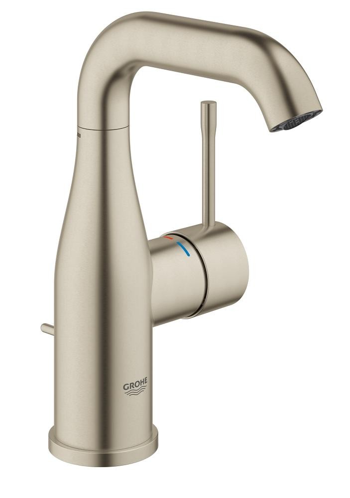 Grohe | 23485EN1 | *GROHE 23.485.EN1 ESSENCE NEW CENTERSET LAVATORY FAUCET M-SIZE SINGLE-LEVER 1-HOLE BRUSHED NICKEL INFINITY