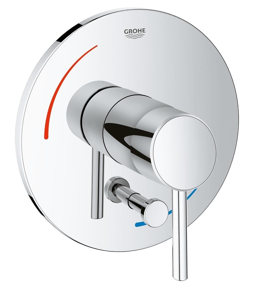 Grohe | 29102001 | GROHE 29.102.001 CONCETTO PRESSURE BALANCE DIVERTER VALVE TRIM WITH PUSH BUTTON DIVERTER CP CHROME 