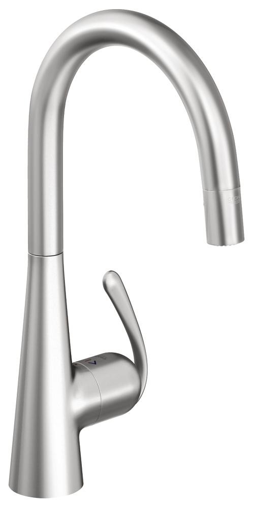 Grohe | 32226SD0 | GROHE 32.226.SD0 LADYLUX3 PRO 1-LEVER DUAL SPRAY PULL-DOWN KITCHEN FAUCET BRUSHED STAINLESS STEEL