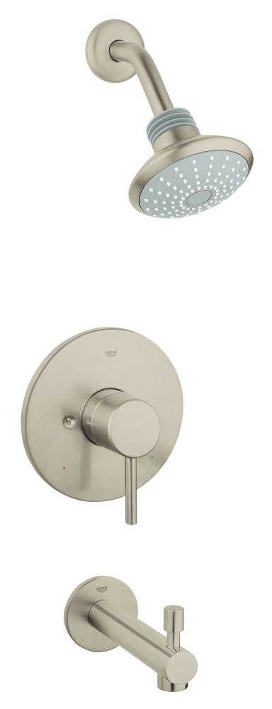 Grohe | 35009EN1 | *GROHE 35.009.EN1 CONCETTO NEW PBV TUB/SHOWER COMBO TRIM SET BN BRUSHED NICKEL