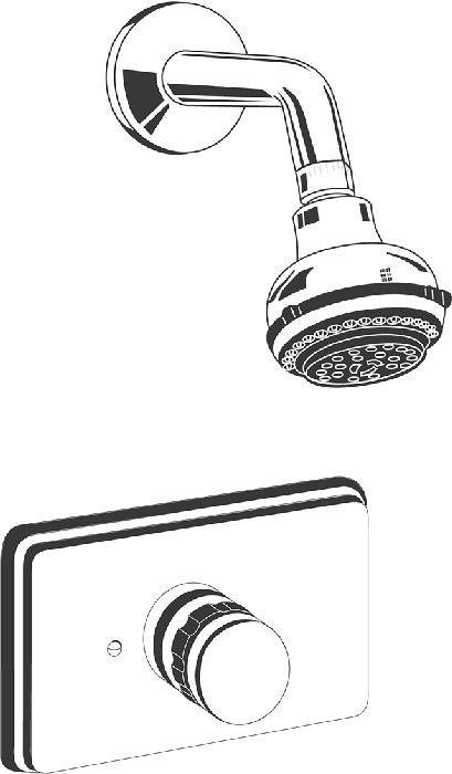 Grohe | 35226R00 | *GROHE 35.226.R00 QUADRA PRESSURE BALANCE VALVE SHOWER COMBINATION TRIM ONLY.  INFINITY POLISHED BRASS FINISH 