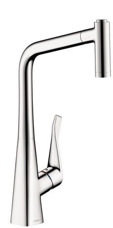 Hans Grohe | 14820001 | HANSGROHE 14820001 METRIS HIGH-ARC KITCHEN PULL-OUT FAUCET CP CHROME