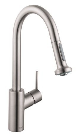 Hans Grohe | 14877801 | HANSGROHE 14877801 TALIS S HIGH-ARC PULL-DOWN KITCHEN FAUCET 1.5GPM STEEL OPTIC