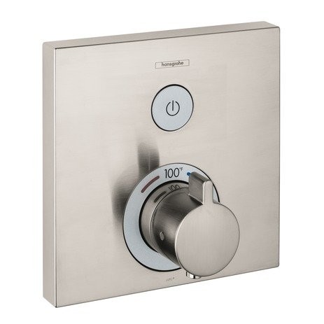 Hans Grohe | 15762821 | HANSGROHE 15762821 SQUARE THERMOSTATIC TRIM 1-FUNCTION BRN BRUSHED NICKEL