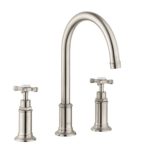 Hans Grohe | 16513821 | HANSGROHE 16513821 AXOR MONTREUX WIDESPREAD LAVATORY FAUCET WITH CROSS HANDLES BRN BRUSHED NICKEL