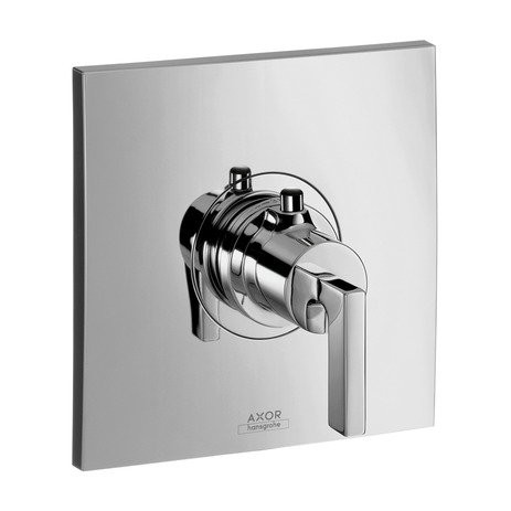 Hans Grohe | 39711001 | HANSGROHE 39711001 AXOR CITTERIO THERMOSTATIC TRIM WITH LEVER HANDLE CP POLISHED CHROME