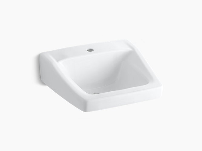 Kohler | 1721-0 | 1721-0 Chesapeake 20" x 18-1/4" wall-mount/concealed arm carrier bathroom sink with single faucet hole 