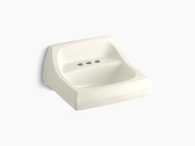 Kohler | 2005-96 | 2005-96 Kingston 21-1/4" x 18-1/8" wall-mount/concealed arm carrier bathroom sink with 4" centerset faucet holes 