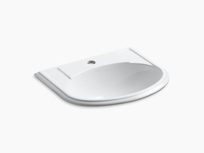 Kohler | 2279-1-0 | 2279-1-0 Devonshire
Drop-in bathroom sink with single faucet hole