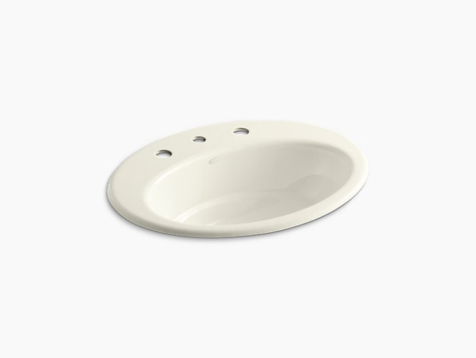 Kohler | 2907-8-96 | 2907-8-96 ThoreauDrop-in bathroom sink with 8" widespread faucet holes