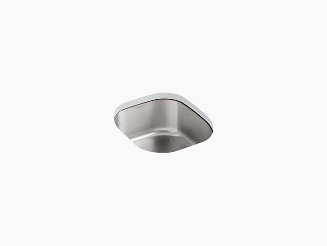 Kohler | 3336-NA | 3336-NA Undertone 15-1/2" x 17-1/8" x 7-5/8" rounded under-mount single-bowl kitchen sink 