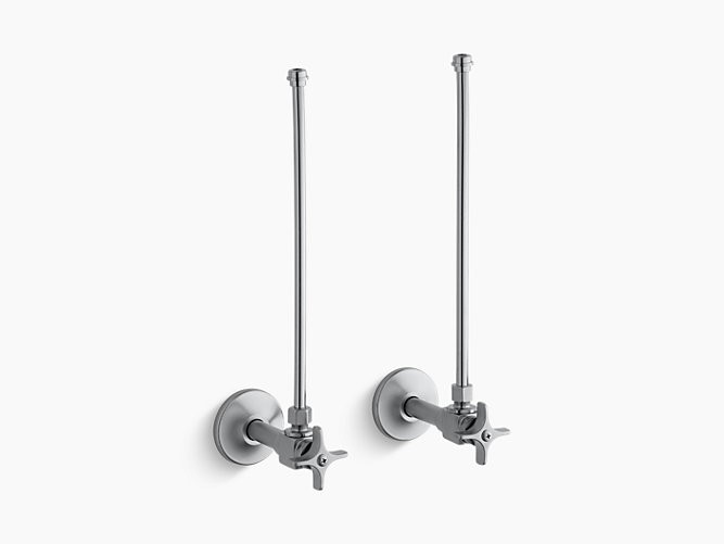 Kohler | 7605-P-G | K-7605-P-G BRUSHED CHROME PAIR OF3/8"  ANGLE SUPPLIES AND STOPS