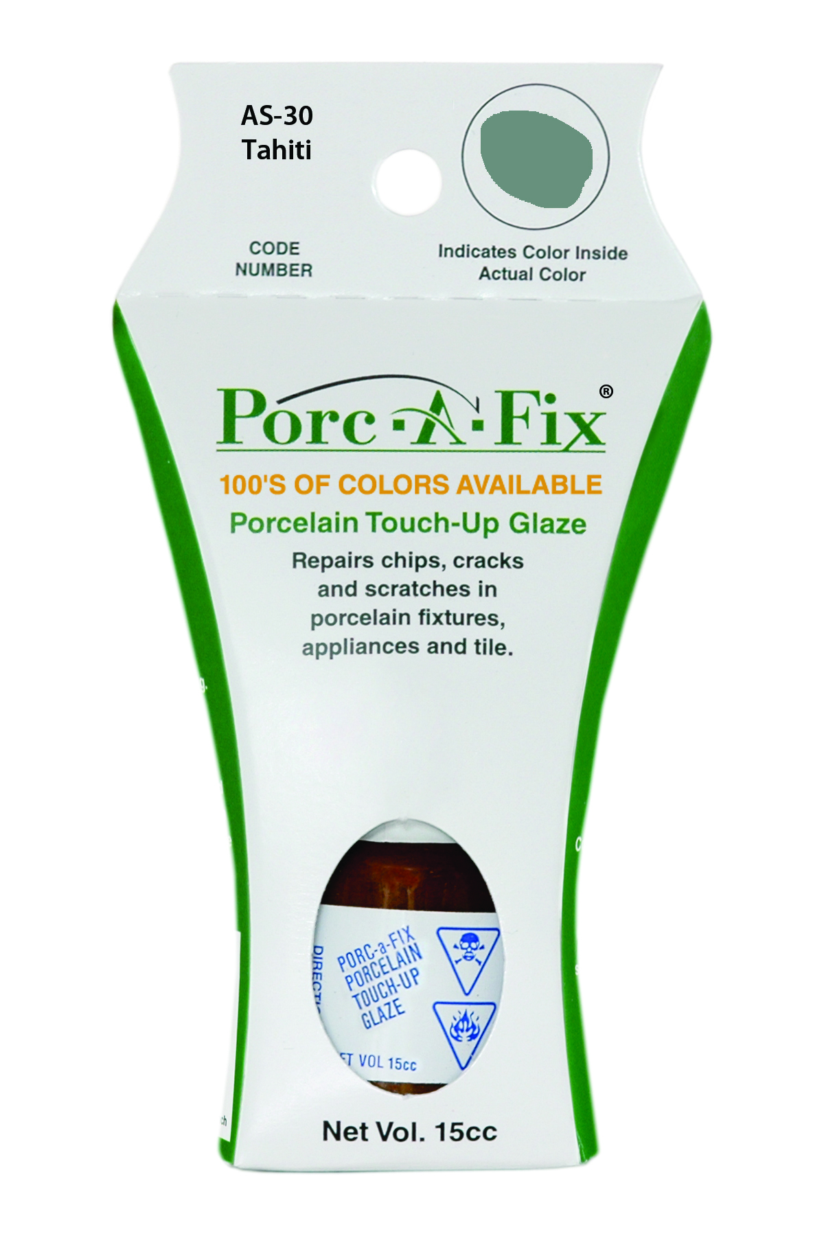Fixture-Fix | AS-30 | Porc-A-Fix Touch-Up Glaze American Standard Tahiti - Compatible with American Standard 070900-1640A Touch Up Paint Kit - TAHITI