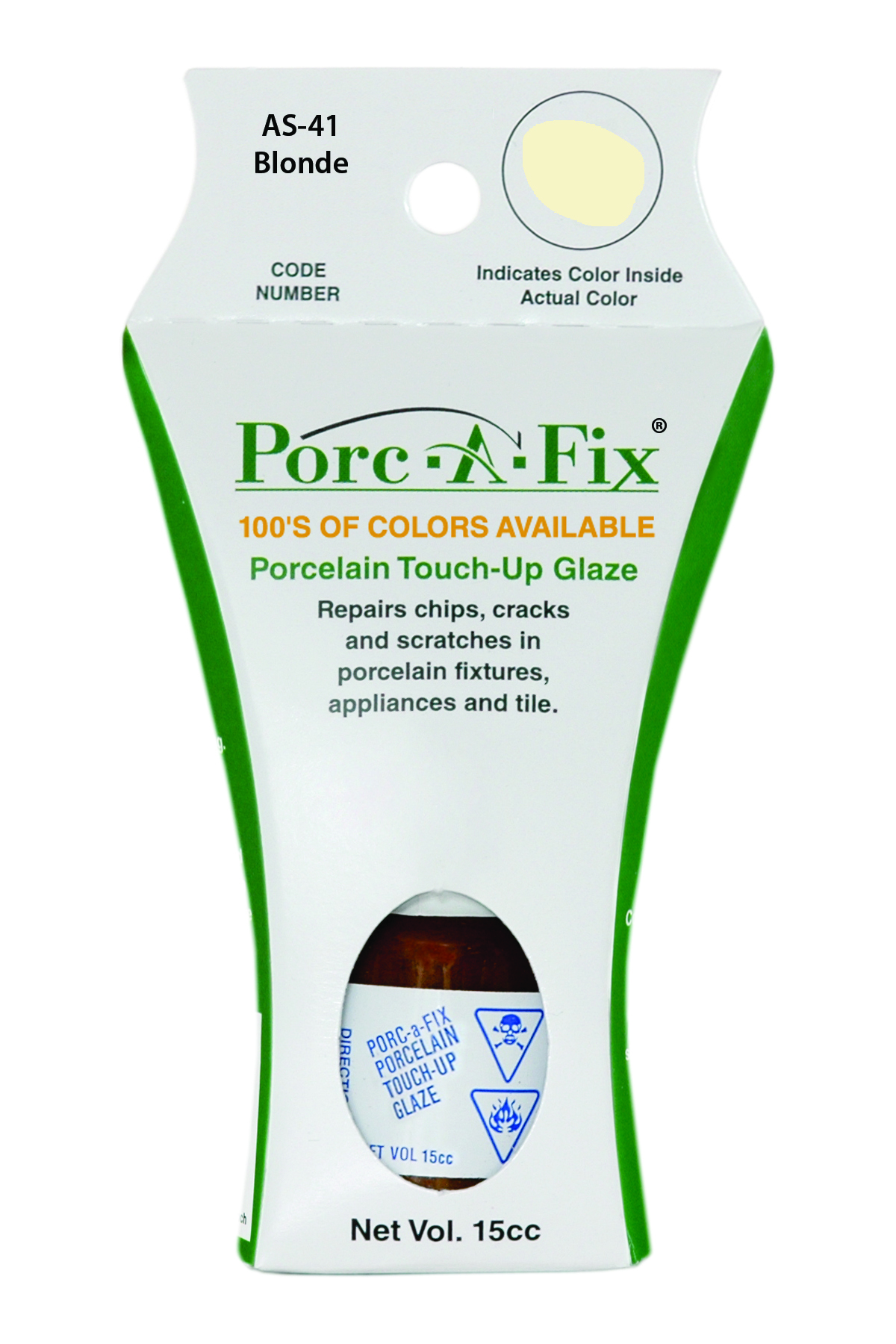 Fixture-Fix | AS-41 | Porc-A-Fix Touch-Up Glaze American Standard Blond - Compatible with American Standard 070900-1760A Touch Up Paint Kit - BLOND