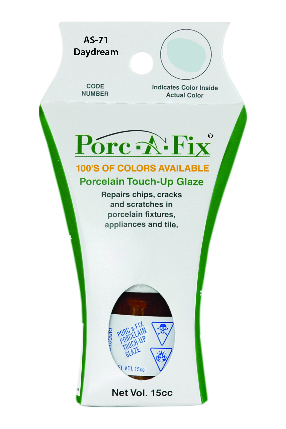 Fixture-Fix | AS-71 | Porc-A-Fix Touch-Up Glaze American Standard Daydream - Compatible with American Standard 070900-2250A Touch Up Paint Kit - DAYDREAM