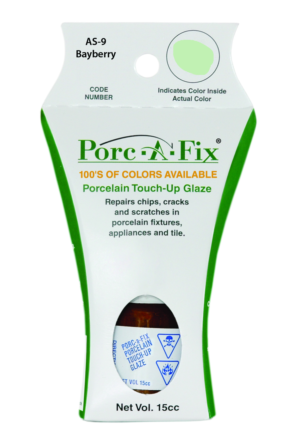 Fixture-Fix | AS-9 | Porc-A-Fix Touch-Up Glaze American Standard Bayberry - Compatible with American Standard 070900-0230A Touch Up Paint Kit - BAYBERRY