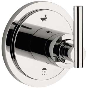 Grohe | 19166BE0 | *GROHE 19.166.BE0 ATRIO 3-PORT DIVERTER VALVE TRIM ONLY.  POLISHED NICKEL FINISH