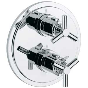 Grohe | 19167000 | *GROHE 19.167.000 ATRIO INTEGRATED SHOWER THERMOSTATIC VALVE TRIM ONLY.  WITH TRIO SPOKE HANDLES.  CHROME FINISH