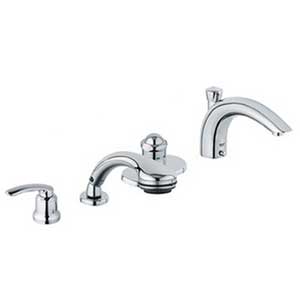 Grohe | 19203000 | *GROHE 19.203.000 TALIA 4-HOLE THERMOSTATIC ROMAN TUB FILLER WITH HAND SHOWER.  LESS HANDLES.  CHROME FINISH