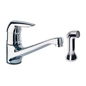 Grohe | 33949000 | *GROHE 33.949.000 EURODISC SINGLE-HANDLE CENTERSET KITCHEN FAUCET WITH HOSE AND SIDE SPRAYER.  CHROME FINISH