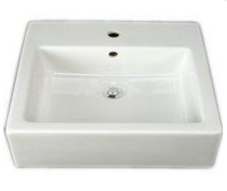 Barclay | 4-466WH | 4-466WH WHITE BARCLAY 20"x20"x6-5/8" SQ VESSEL