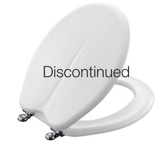 Kohler | K-4617-CP-0 | K-4617-CP-0 Fleur New Style Toilet Seat 5-1/2"CC White with Polished Chrome Hinges